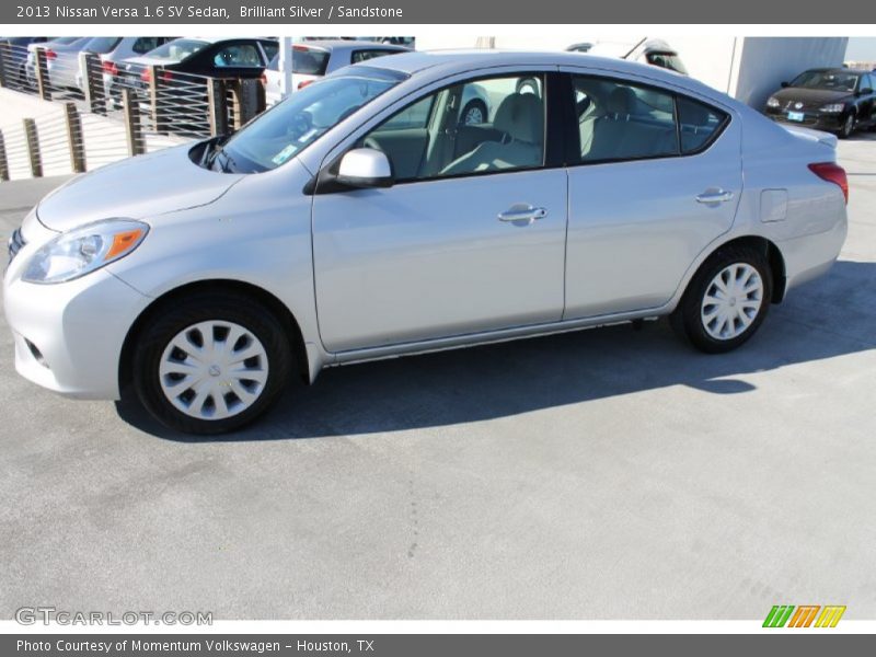 Brilliant Silver / Sandstone 2013 Nissan Versa 1.6 SV Sedan