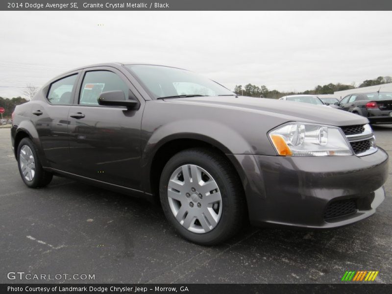 Granite Crystal Metallic / Black 2014 Dodge Avenger SE