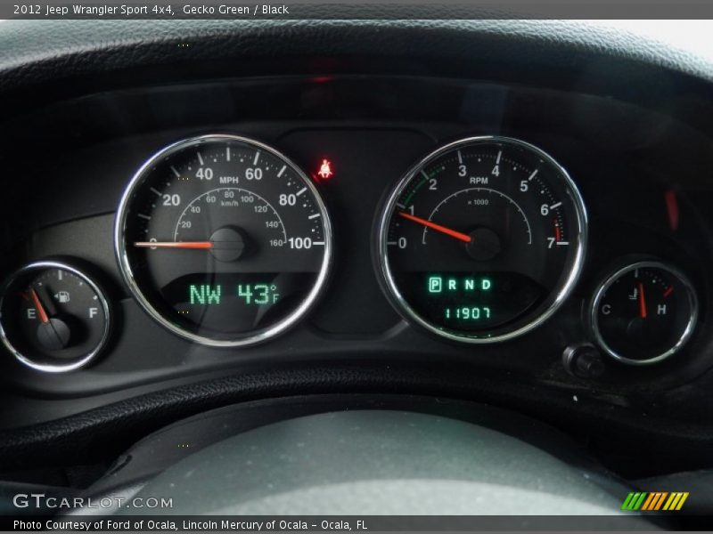 Gecko Green / Black 2012 Jeep Wrangler Sport 4x4