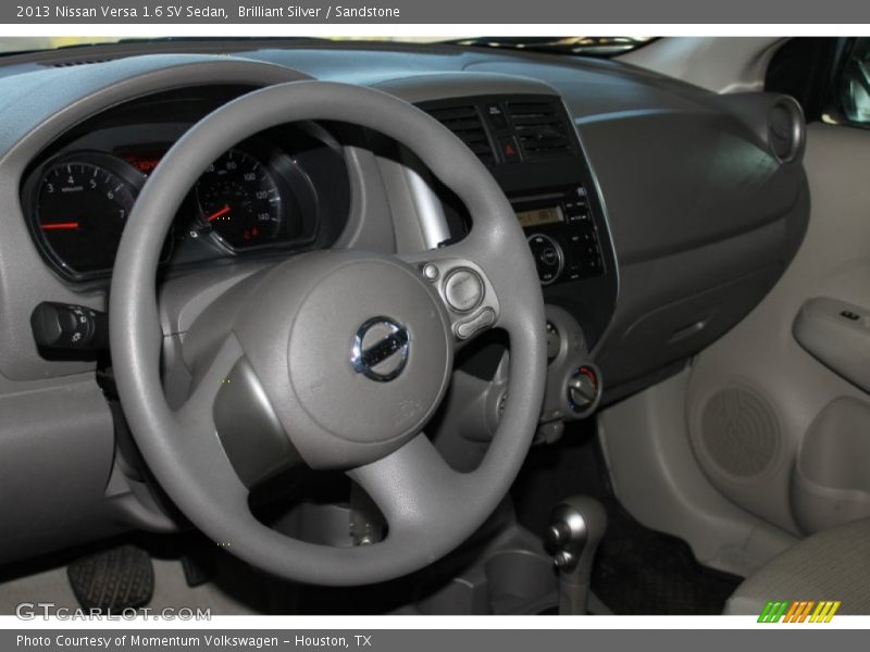 Brilliant Silver / Sandstone 2013 Nissan Versa 1.6 SV Sedan