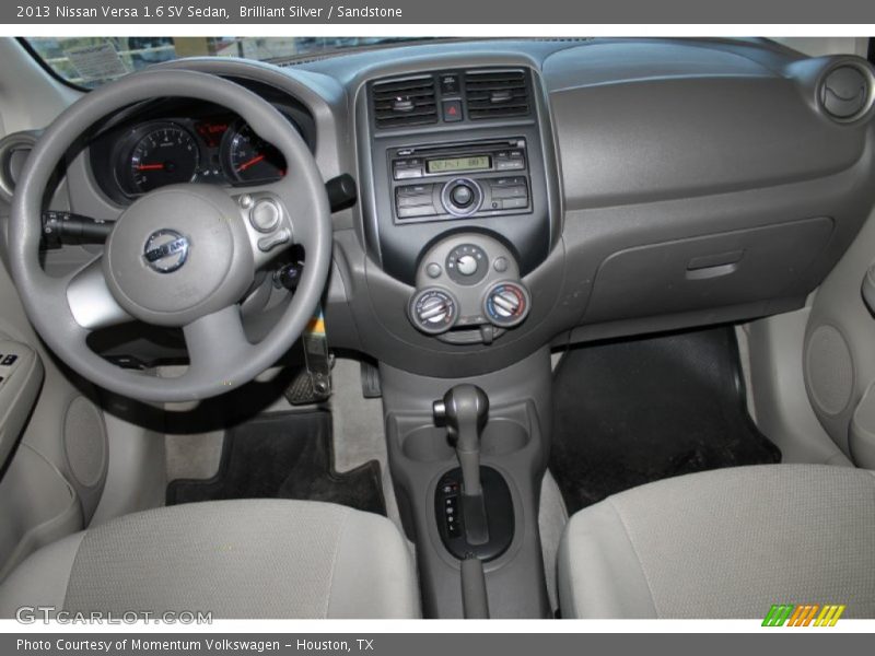Brilliant Silver / Sandstone 2013 Nissan Versa 1.6 SV Sedan