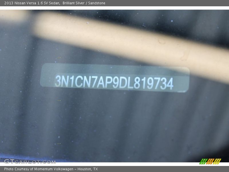 Brilliant Silver / Sandstone 2013 Nissan Versa 1.6 SV Sedan