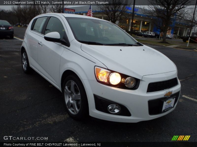 Summit White / Jet Black/Dark Titanium 2013 Chevrolet Sonic LTZ Hatch