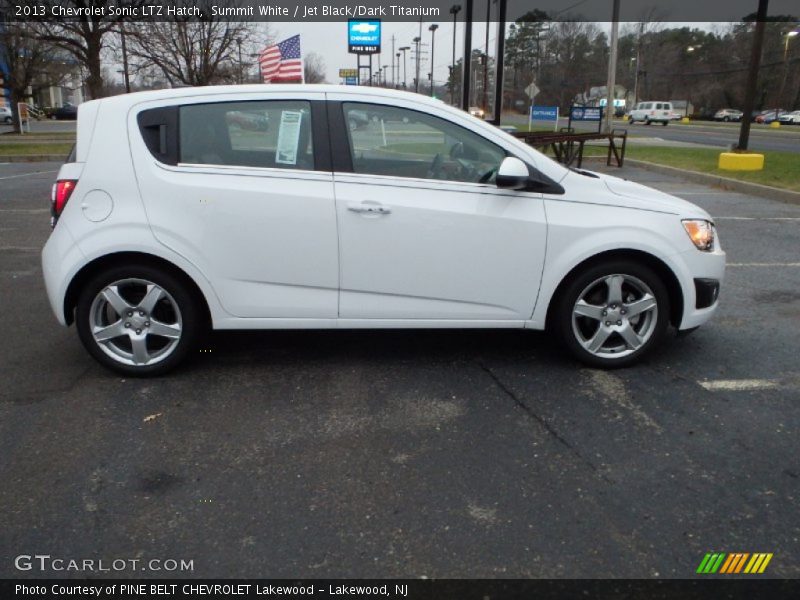 Summit White / Jet Black/Dark Titanium 2013 Chevrolet Sonic LTZ Hatch