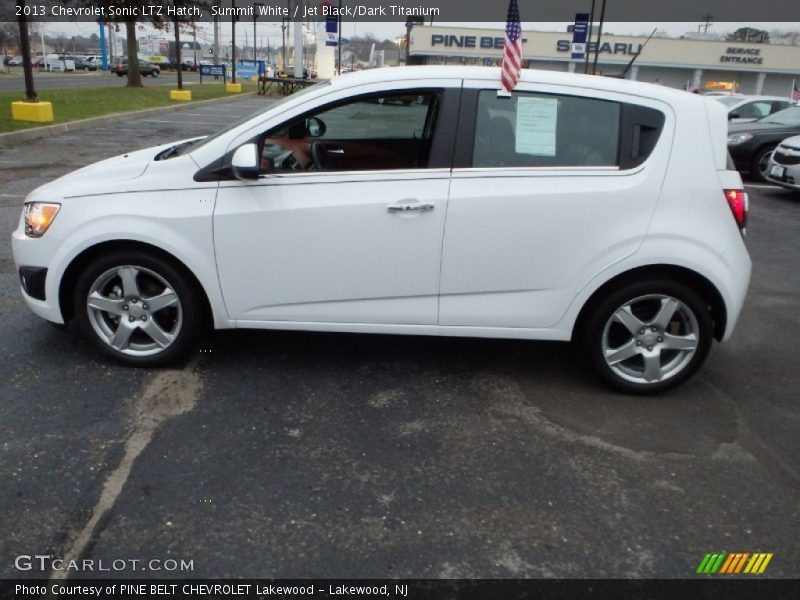 Summit White / Jet Black/Dark Titanium 2013 Chevrolet Sonic LTZ Hatch