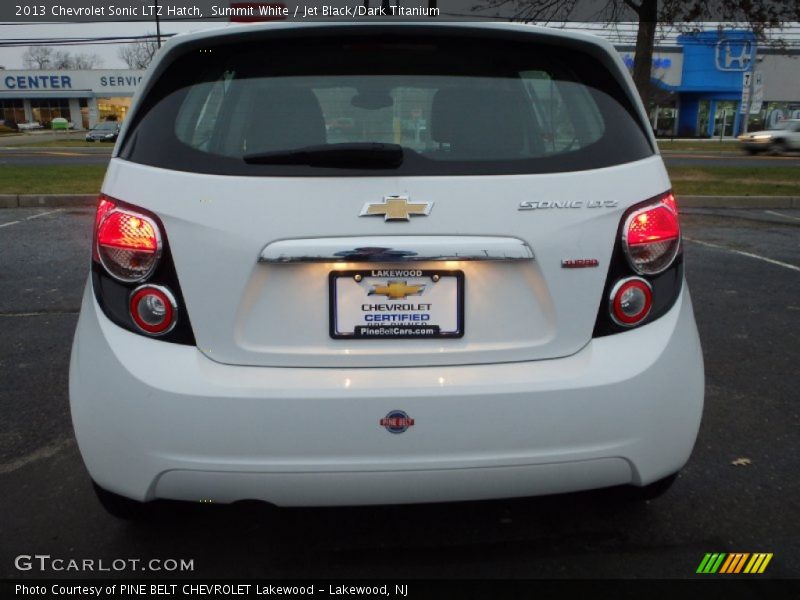 Summit White / Jet Black/Dark Titanium 2013 Chevrolet Sonic LTZ Hatch