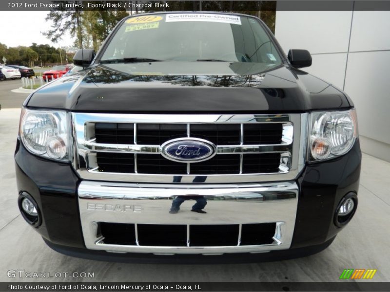 Ebony Black / Charcoal Black 2012 Ford Escape Limited