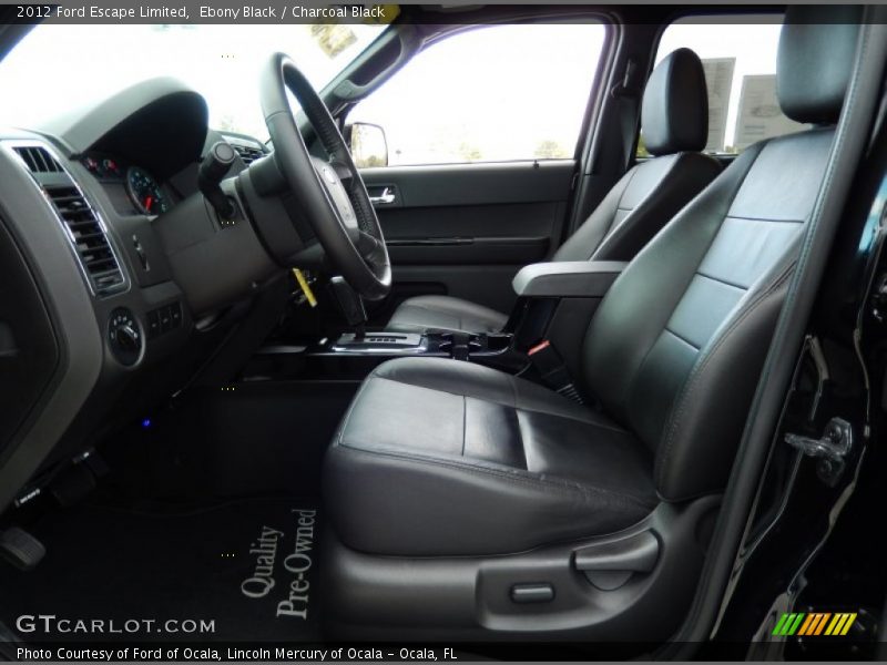 Ebony Black / Charcoal Black 2012 Ford Escape Limited