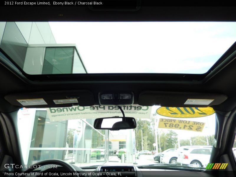 Ebony Black / Charcoal Black 2012 Ford Escape Limited