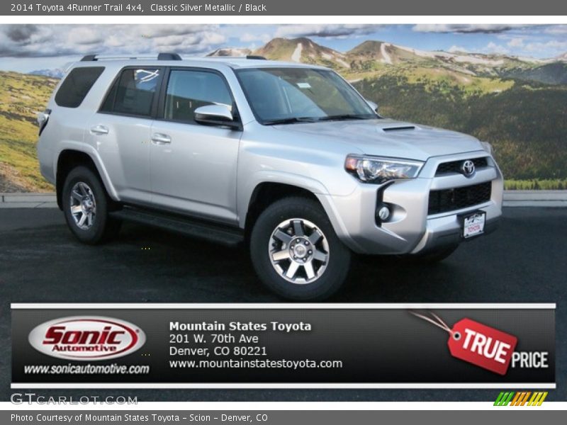 Classic Silver Metallic / Black 2014 Toyota 4Runner Trail 4x4