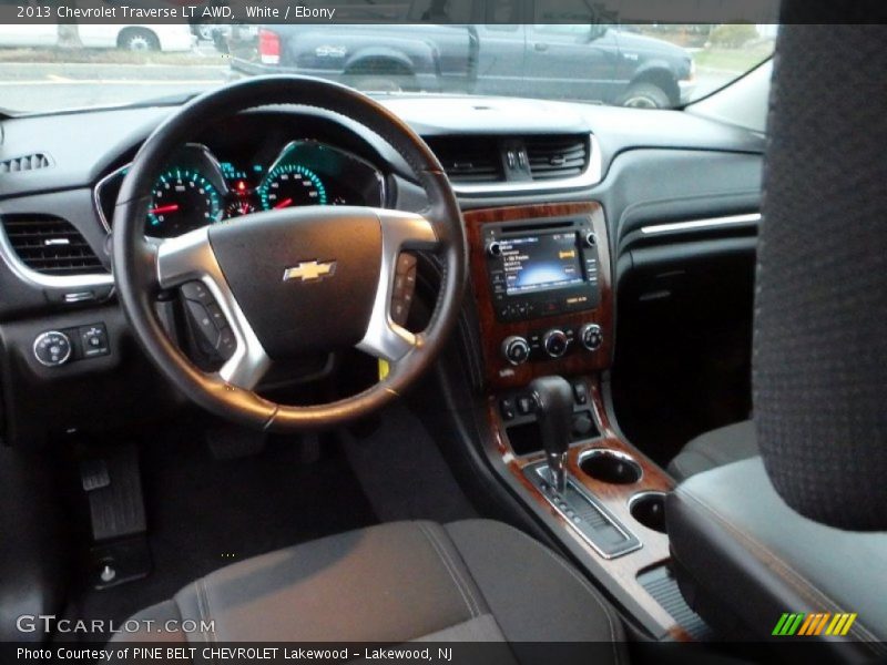 White / Ebony 2013 Chevrolet Traverse LT AWD
