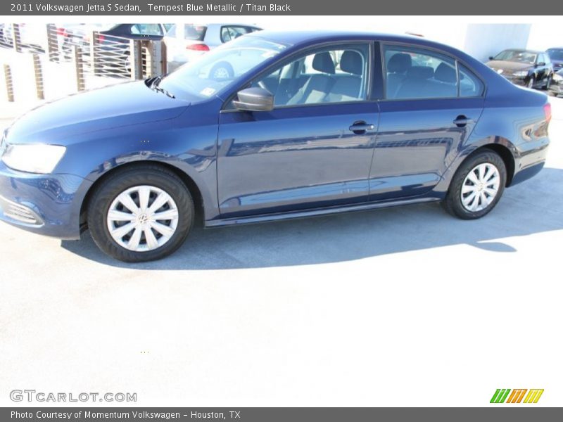 Tempest Blue Metallic / Titan Black 2011 Volkswagen Jetta S Sedan