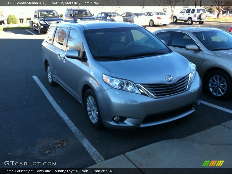 Silver Sky Metallic / Light Gray 2012 Toyota Sienna XLE