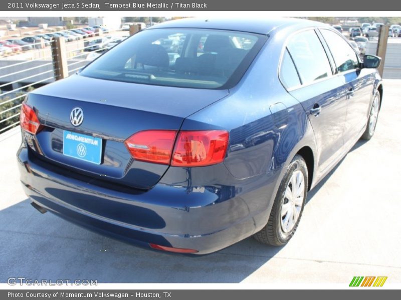 Tempest Blue Metallic / Titan Black 2011 Volkswagen Jetta S Sedan