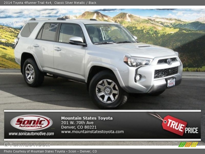 Classic Silver Metallic / Black 2014 Toyota 4Runner Trail 4x4