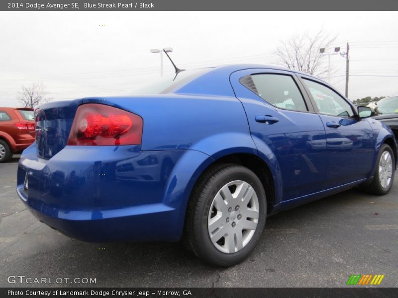 Blue Streak Pearl / Black 2014 Dodge Avenger SE