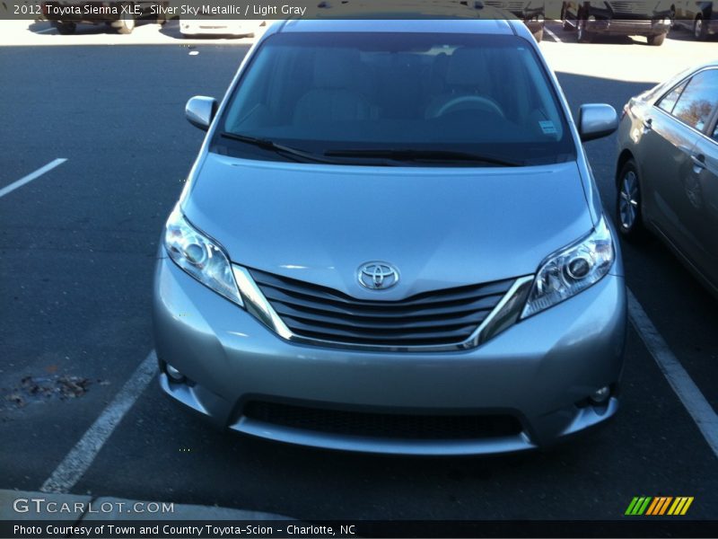Silver Sky Metallic / Light Gray 2012 Toyota Sienna XLE