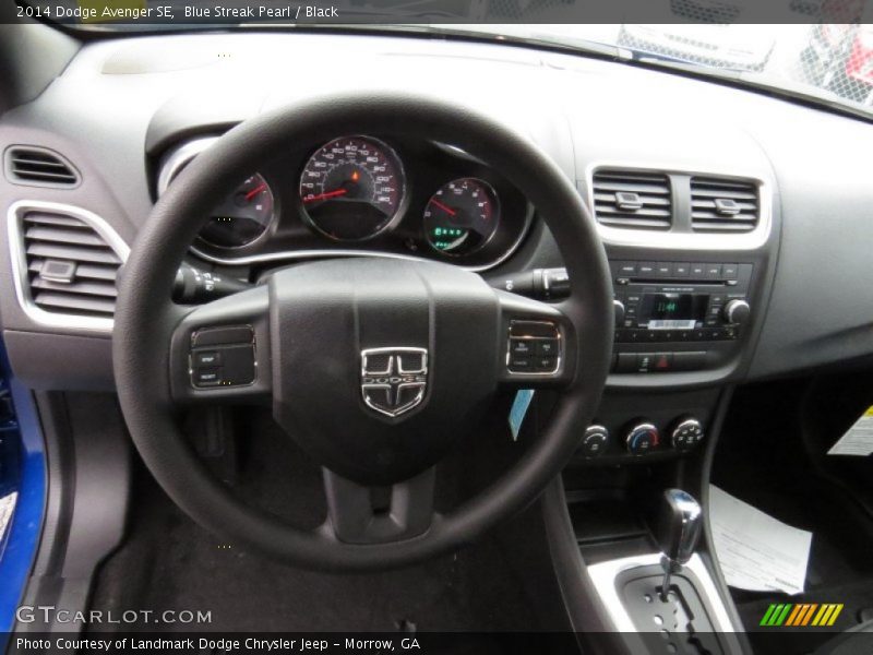 Blue Streak Pearl / Black 2014 Dodge Avenger SE