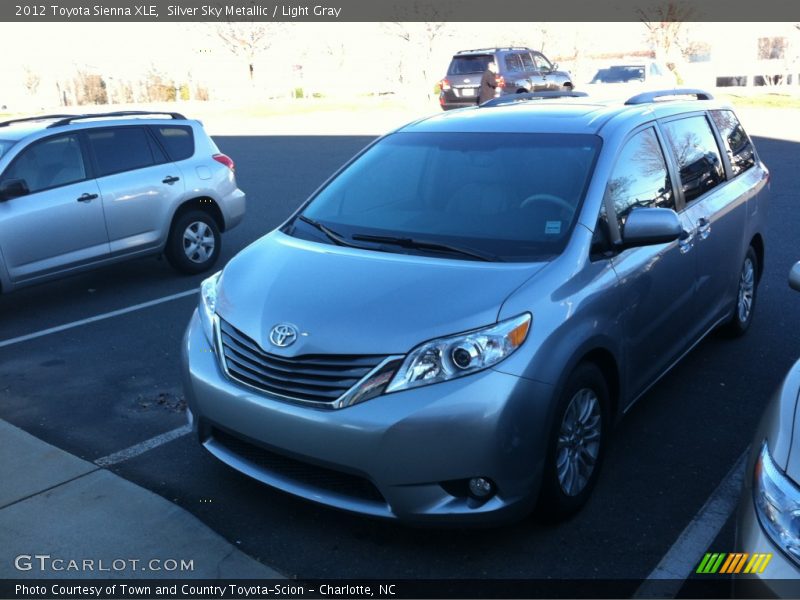 Silver Sky Metallic / Light Gray 2012 Toyota Sienna XLE