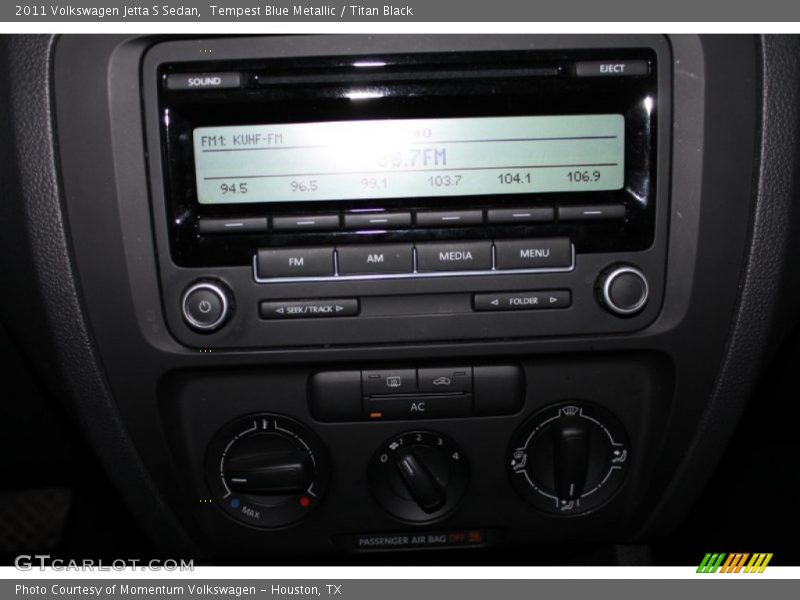 Tempest Blue Metallic / Titan Black 2011 Volkswagen Jetta S Sedan