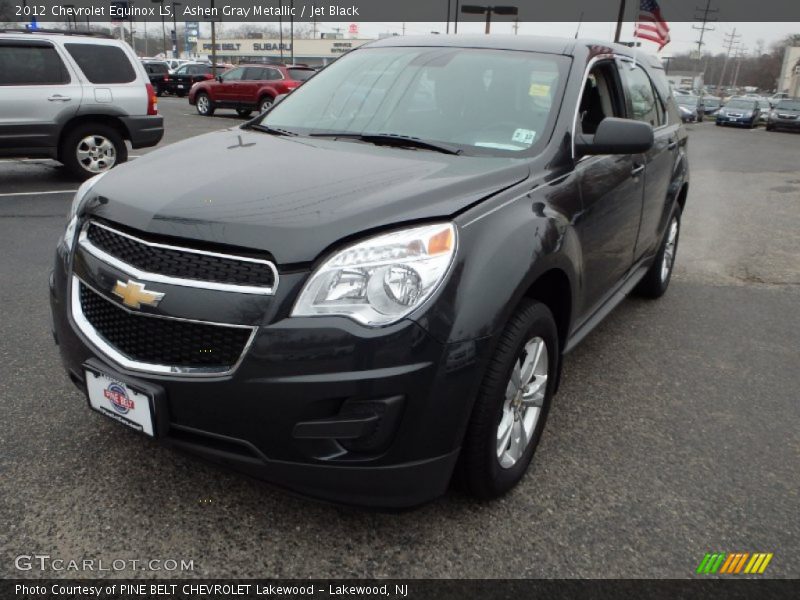 Ashen Gray Metallic / Jet Black 2012 Chevrolet Equinox LS