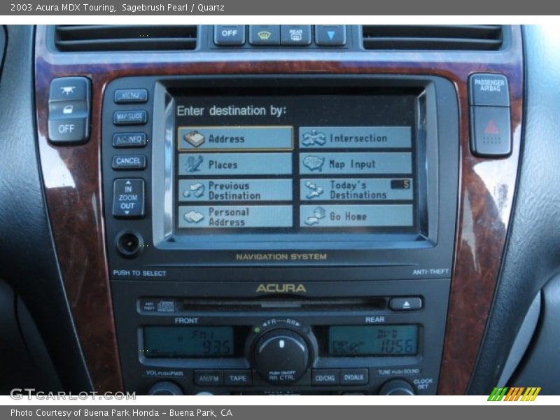 Sagebrush Pearl / Quartz 2003 Acura MDX Touring