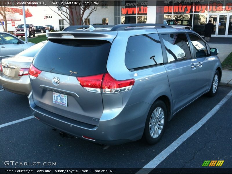 Silver Sky Metallic / Light Gray 2012 Toyota Sienna XLE