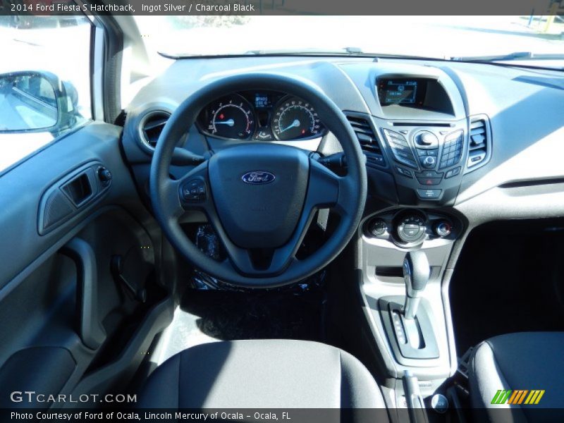 Ingot Silver / Charcoal Black 2014 Ford Fiesta S Hatchback