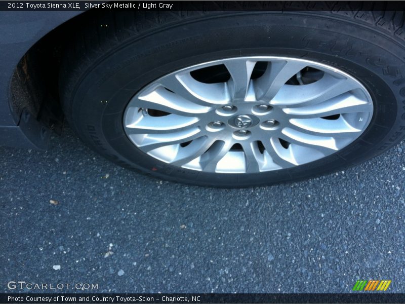 Silver Sky Metallic / Light Gray 2012 Toyota Sienna XLE