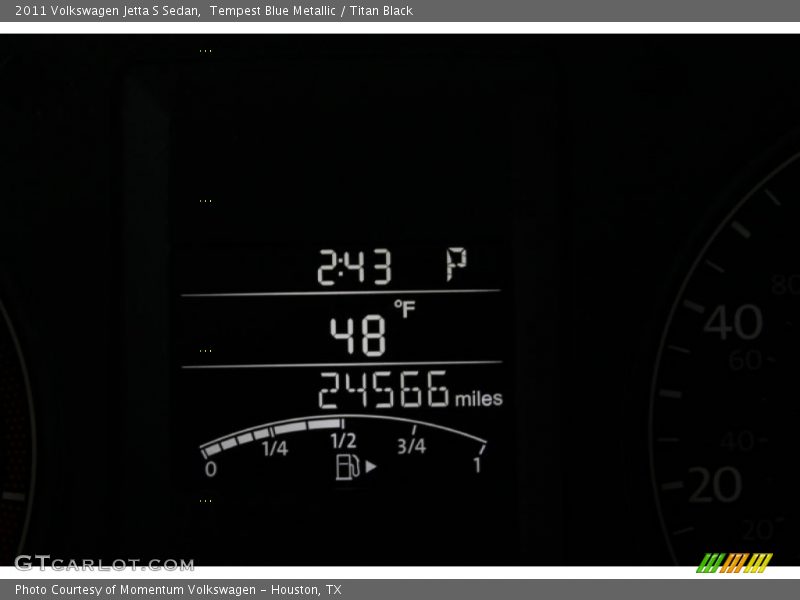 Tempest Blue Metallic / Titan Black 2011 Volkswagen Jetta S Sedan