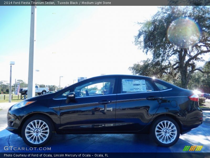 Tuxedo Black / Medium Light Stone 2014 Ford Fiesta Titanium Sedan