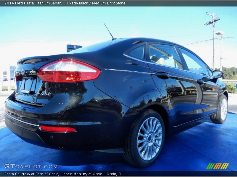 Tuxedo Black / Medium Light Stone 2014 Ford Fiesta Titanium Sedan