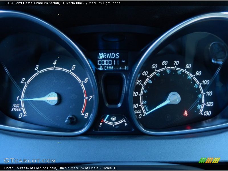 Tuxedo Black / Medium Light Stone 2014 Ford Fiesta Titanium Sedan