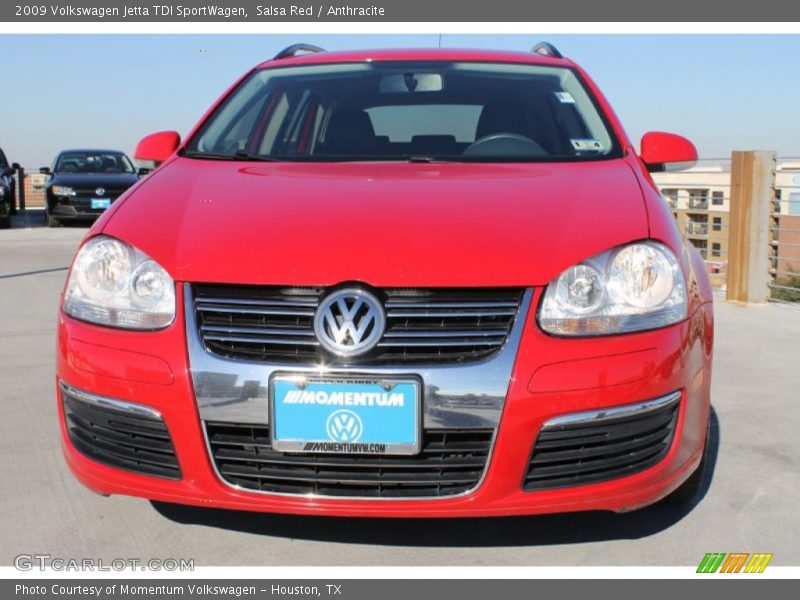Salsa Red / Anthracite 2009 Volkswagen Jetta TDI SportWagen