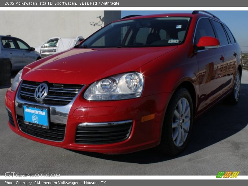 Salsa Red / Anthracite 2009 Volkswagen Jetta TDI SportWagen