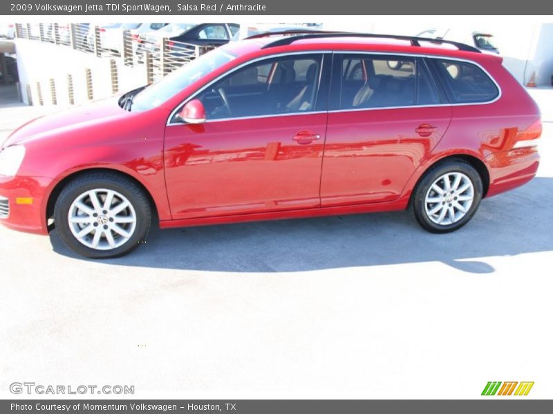 Salsa Red / Anthracite 2009 Volkswagen Jetta TDI SportWagen