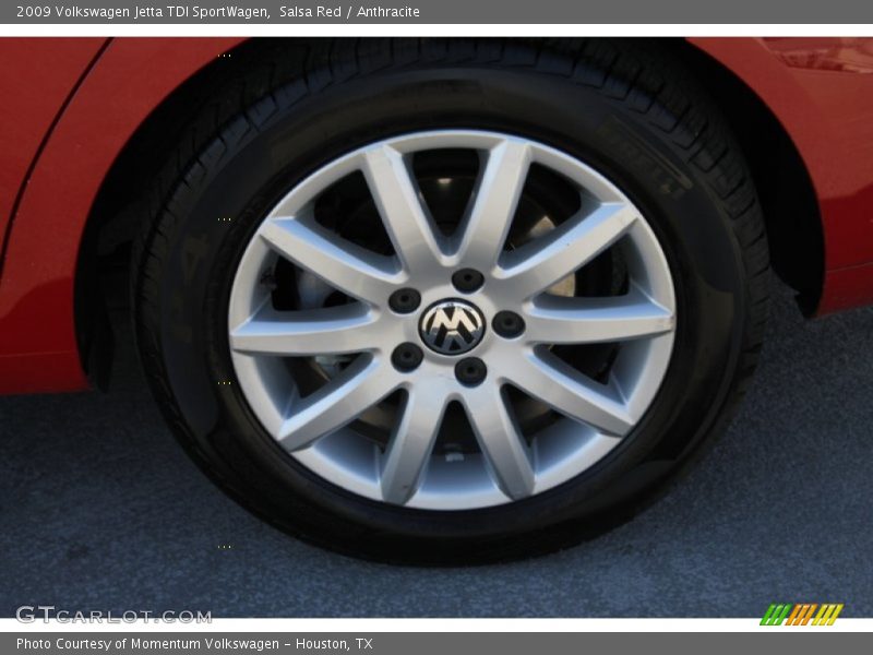 Salsa Red / Anthracite 2009 Volkswagen Jetta TDI SportWagen