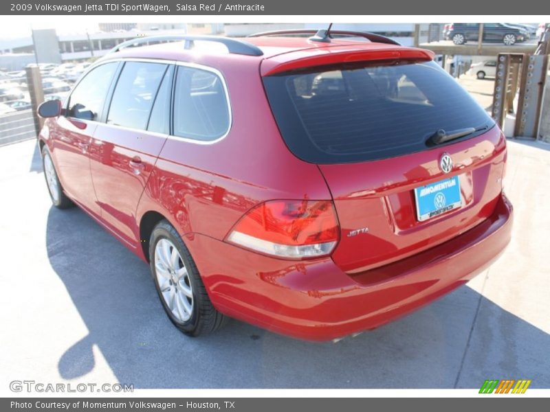 Salsa Red / Anthracite 2009 Volkswagen Jetta TDI SportWagen