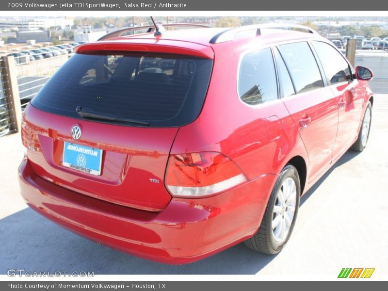 Salsa Red / Anthracite 2009 Volkswagen Jetta TDI SportWagen