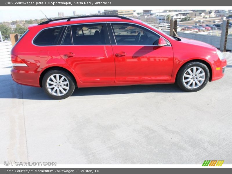Salsa Red / Anthracite 2009 Volkswagen Jetta TDI SportWagen