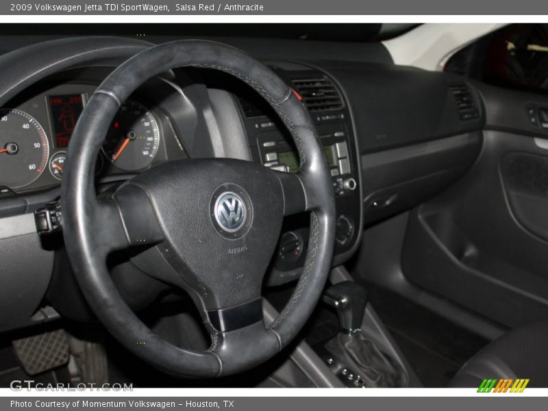 Salsa Red / Anthracite 2009 Volkswagen Jetta TDI SportWagen