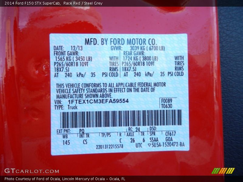 Race Red / Steel Grey 2014 Ford F150 STX SuperCab