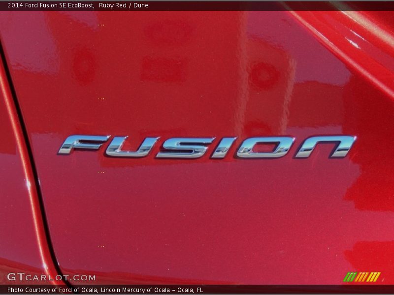Ruby Red / Dune 2014 Ford Fusion SE EcoBoost