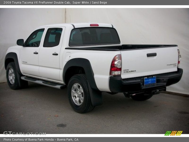 Super White / Sand Beige 2009 Toyota Tacoma V6 PreRunner Double Cab