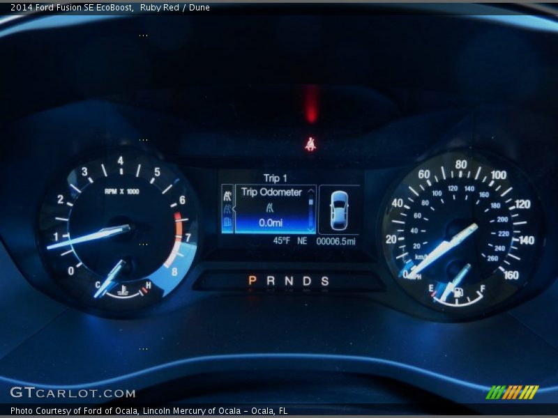Ruby Red / Dune 2014 Ford Fusion SE EcoBoost