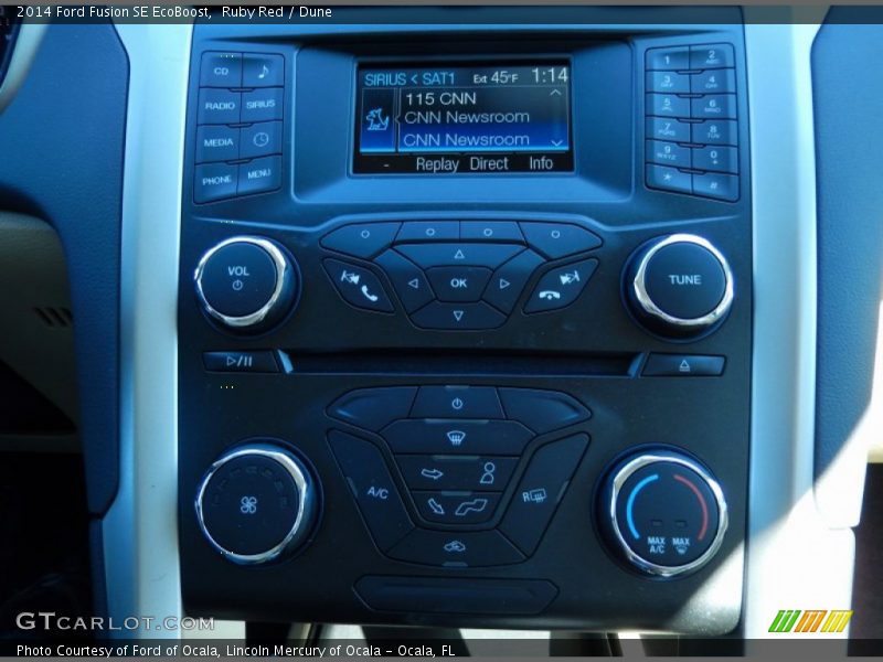 Ruby Red / Dune 2014 Ford Fusion SE EcoBoost