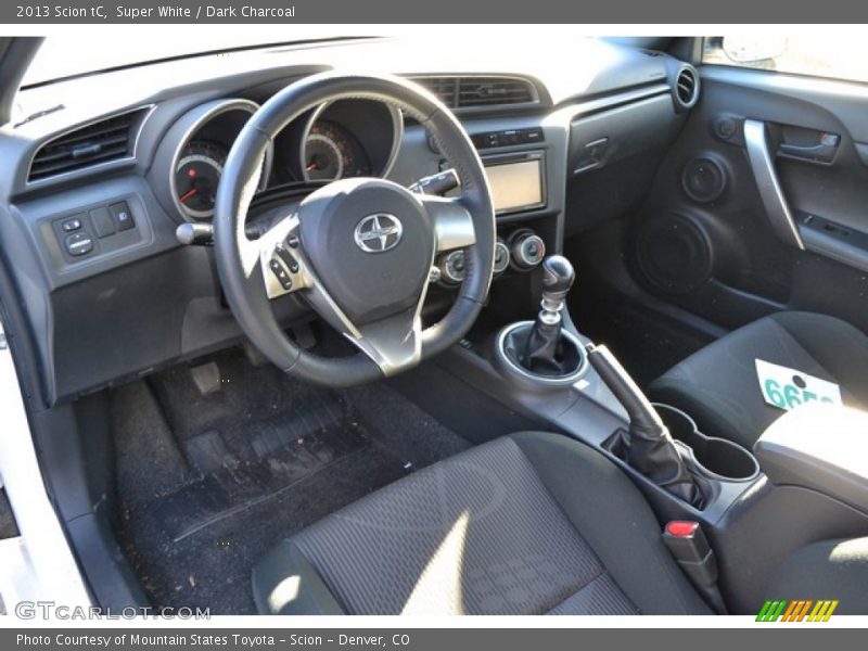 Super White / Dark Charcoal 2013 Scion tC