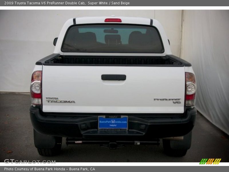 Super White / Sand Beige 2009 Toyota Tacoma V6 PreRunner Double Cab