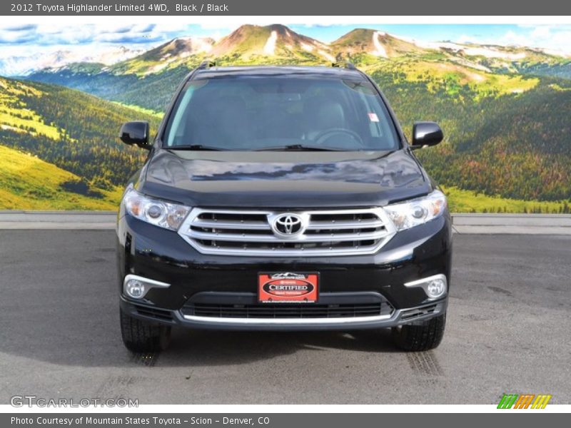 Black / Black 2012 Toyota Highlander Limited 4WD
