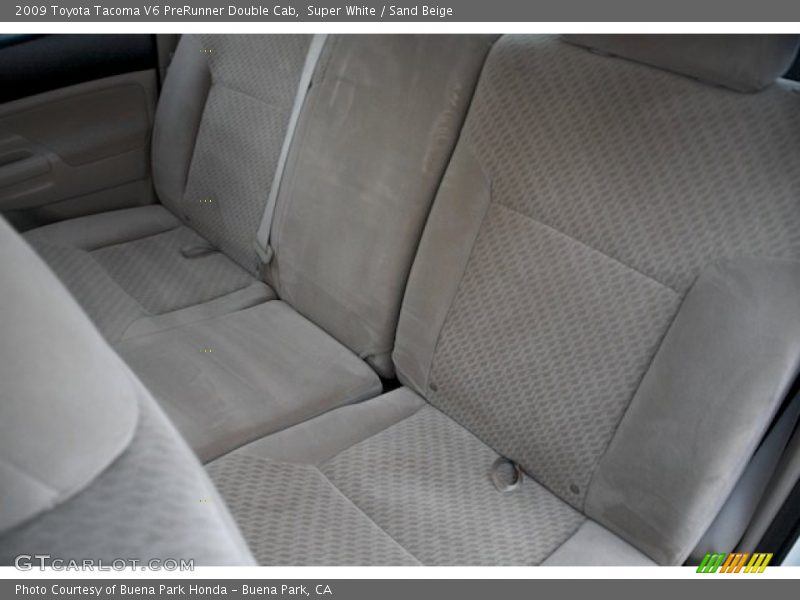 Super White / Sand Beige 2009 Toyota Tacoma V6 PreRunner Double Cab